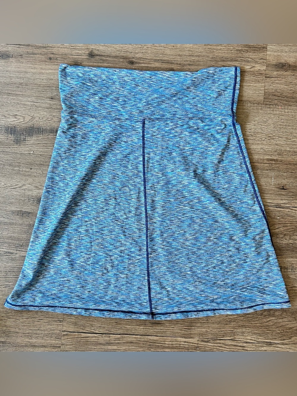 Prana |Blue Heather Active Skirt with Contrast Trim sz Medium - Picture 2 of 5
